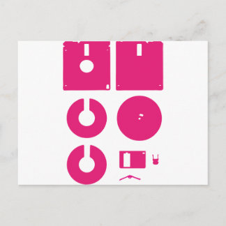 Diskette dekonstruiert 1,44in postkarte