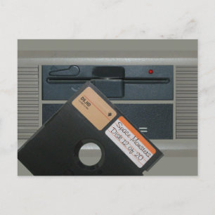 Diskettenlaufwerk und Diskettenlaufwerk Postkarte