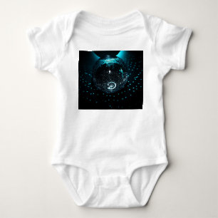 Diskothek Ball Glare, Nachtklub Hintergrund. Baby Strampler