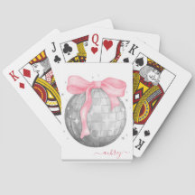 Diskothek Ball mit rosa Bow Design personalisiert
