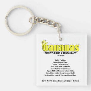 Diskothek Bananen und Restaurant, Chicago, IL Schlüsselanhänger