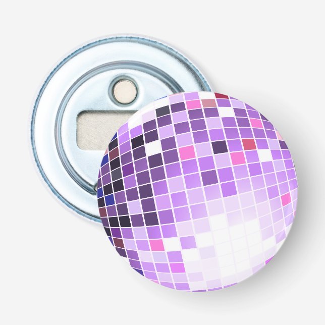 Diskothek, Glitzer Ball oder Spiegelball Flaschenöffner (Vorderseite)