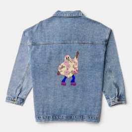 Diskothek halloween african floral ghost jeansjacke