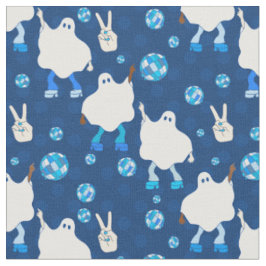 Diskothek halloween african ghost blue stoff