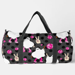 Diskothek halloween african ghost pink duffle bag