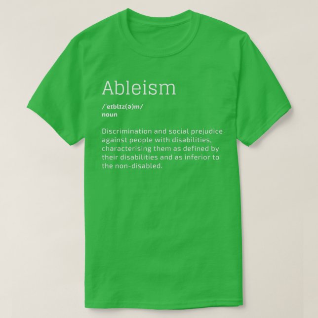 Diskriminierung von Menschen mit Behinderungen T-Shirt (Design vorne)