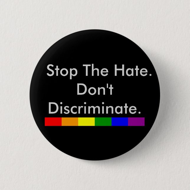 Diskriminierungsbekämpfung und Gay Pride der Gleic Button (Vorderseite)