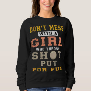 Diskus wirbelnde Scheiße treiben Diskus Mehr Mädch Sweatshirt