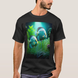 Diskusfisch Unterwasser Aquarium Fischbecken Disku T-Shirt