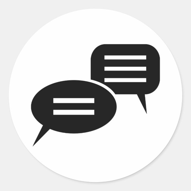 Diskussion Runder Aufkleber (Vorderseite)