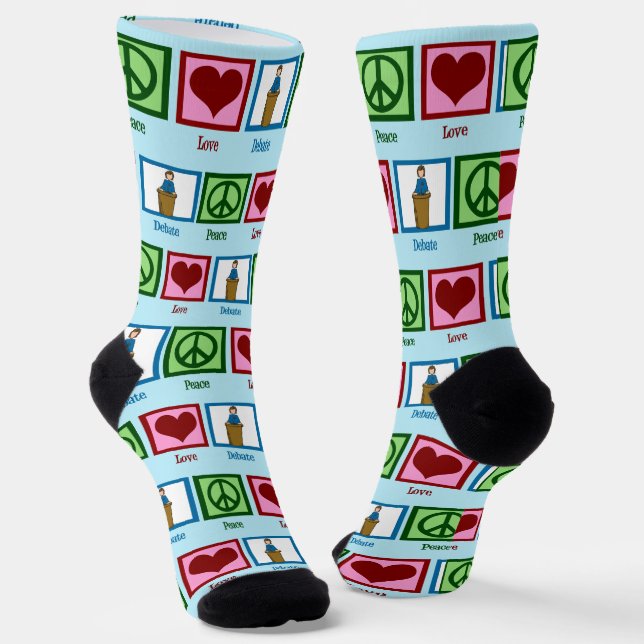 Diskussionsteam für die Liebe des Friedens Socken (Gewinkelt)