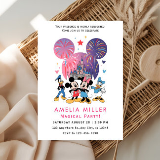 Disney Magic Birthday Invitation | Mickey & Minnie