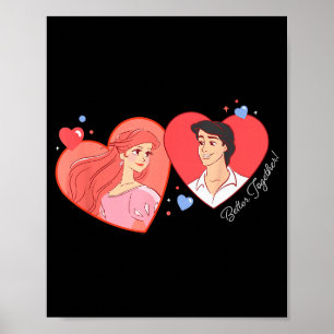 Disney Prinzessin Ariel & Eric Valentinstag B Poster