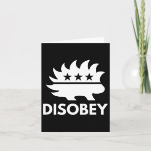 Disobey Libertarian Porcupine Resist Tyranny Gesch Karte