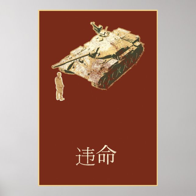 DISOBEY Tank Man Poster (Vorne)