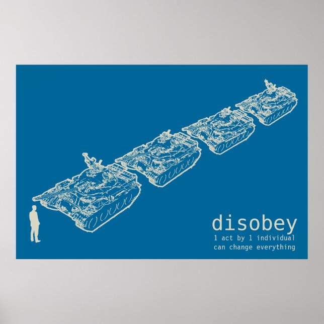 DISOBEY Tank Man Poster (Vorne)