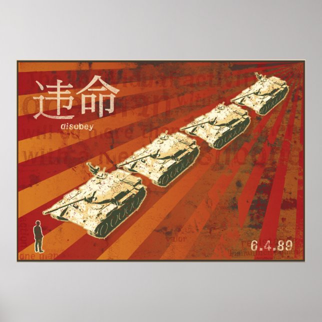 DISOBEY Tank Man Poster (Vorne)