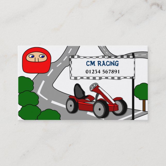 Disparaissent le carte de visite de Karting (Devant)