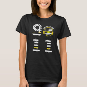 Dispatcher 911 Operator Thin Yellow Line Liebe Dis T-Shirt