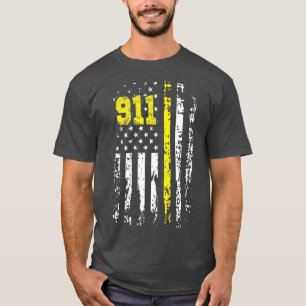 Dispatcher 911 USA Flag Dispatcher-Geschenk zurüc T-Shirt