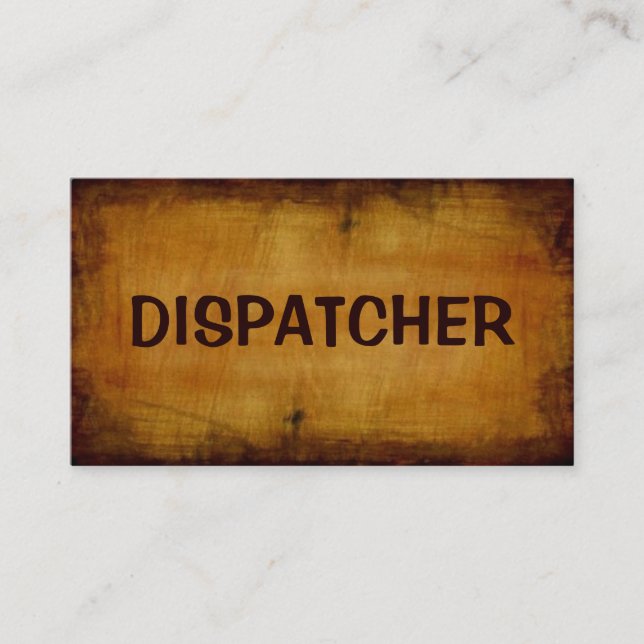 Dispatcher Antique Carte de visite (Devant)