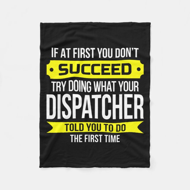 Dispatcher If At First You Don't Succeed Funny Gif Fleecedecke (Vorderseite)