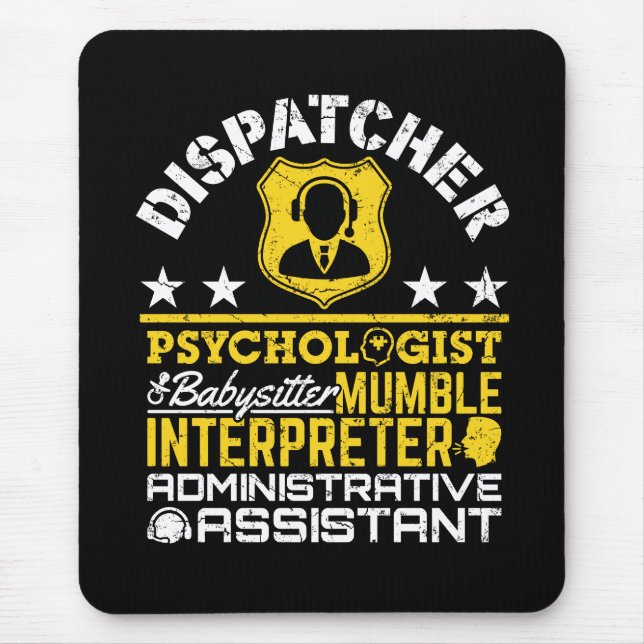 Dispatcher - Offizielle Roles Funny 911 Dispatch Mousepad (Vorne)