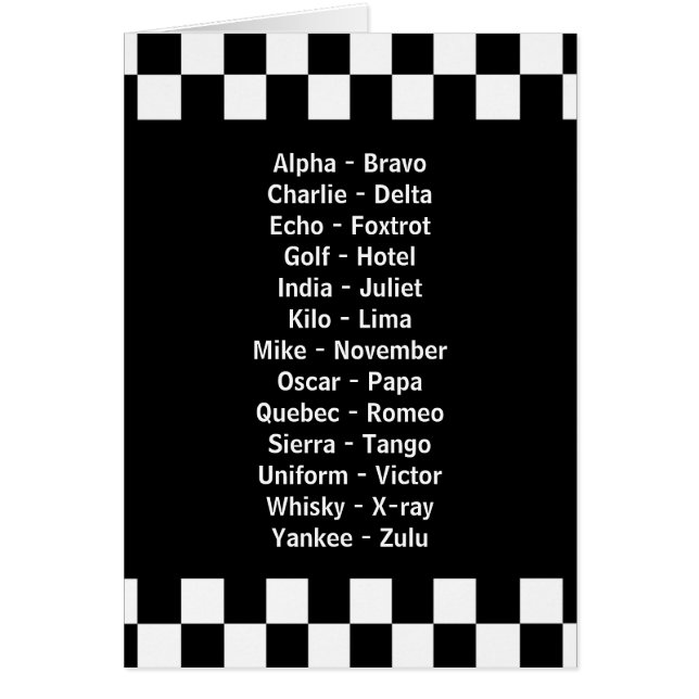 Dispatcher Phonetic Alphabet (Vorne)
