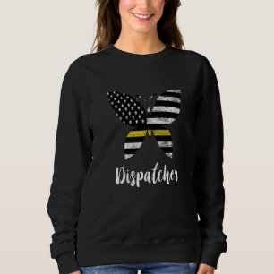 Dispatcher USA Amerika Flagge Schmetterling Freihe Sweatshirt