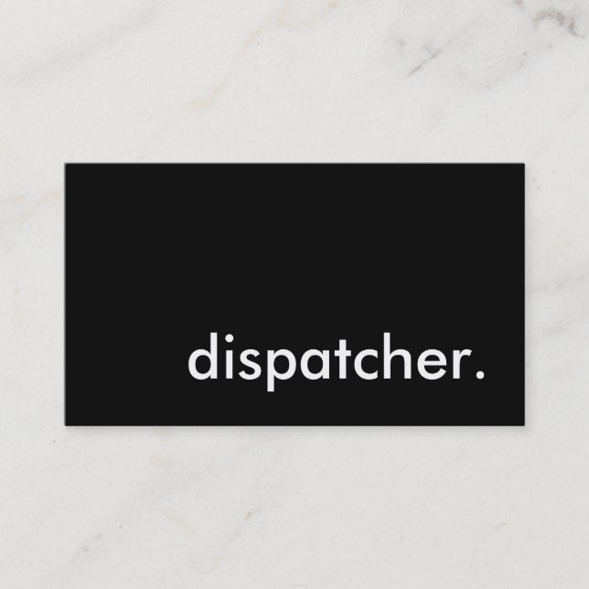 Dispatcher. Visitenkarte (Vorderseite)