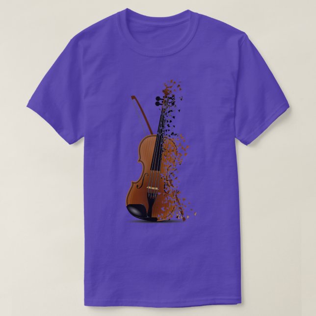 Dispersion Violin Aquarellkunst T-Shirt (Design vorne)