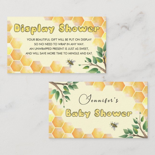 Display Baby Showingkarte Begleitkarte (Vorne/Hinten)