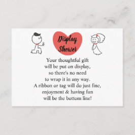 Display Bridal Polterabend Wedding Couple  Begleitkarte