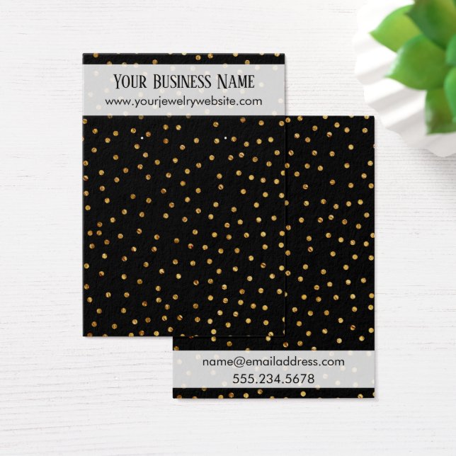 Display-Cards für Gold Confetti und Black Earring (Schreibtisch)