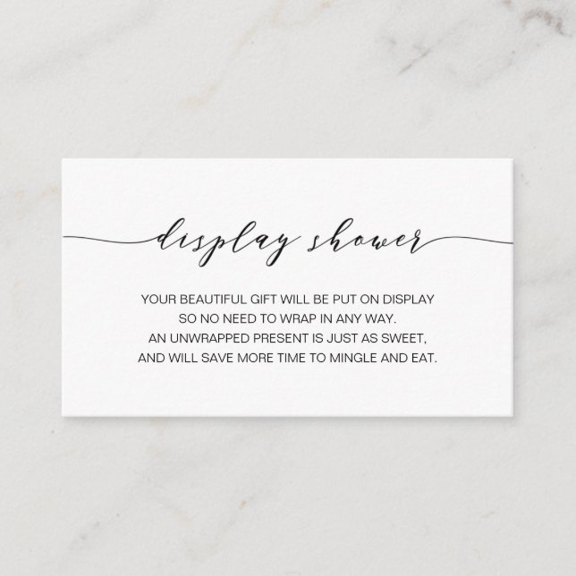 Display Dusche Babysteckkarte Begleitkarte (Vorderseite)