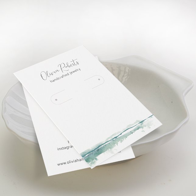 Display-Karte für moderne Skriptkasten-Ohren (Modern Script Hoop Earrings Display Card)