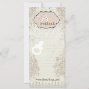 Display-Karte für Vintage Blumenmädchen-Schnuller