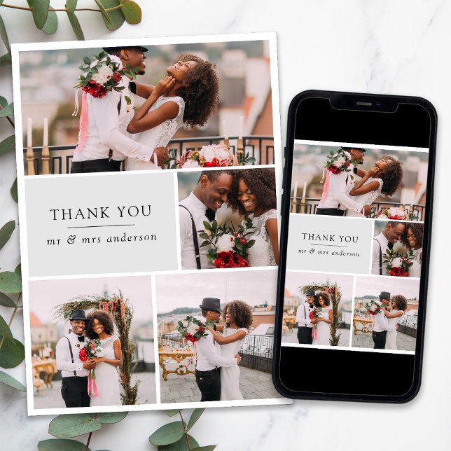 [Disponible en ligne] Photo Mariage Merci Cartes (Créateur téléchargé)