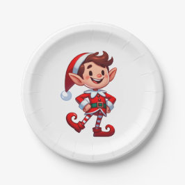 Disposable plate with a picture of elf pappteller