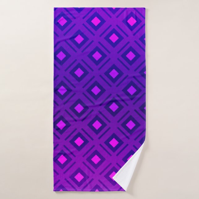 Disposition violet clair avec lignes, rectangle. b (Serviette de bain)