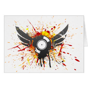 Disque de graffiti de vol - vinyle audio du DJ de