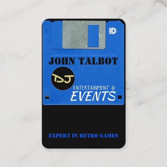 Disquette de jeu rétroactive personnalisée 3 Carte (Devant)