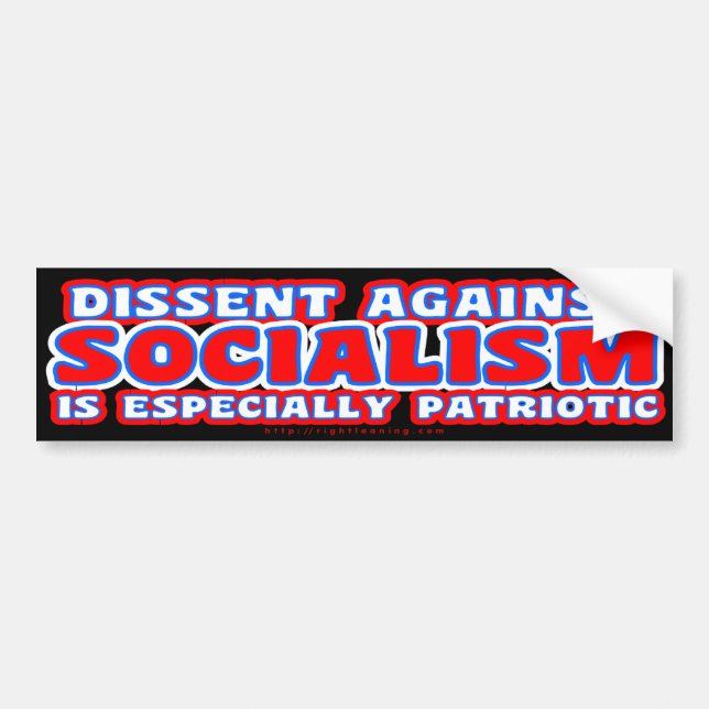 Dissent (gegen Sozialismus) Autoaufkleber (Vorne)