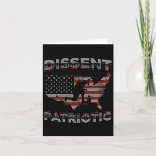 Dissent ist die patriotische Design-US-Flaggenprot Karte