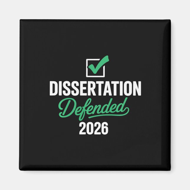 Dissertation 2026 für PhD Edd Doktortitel verteidi Magnet (Vorne)