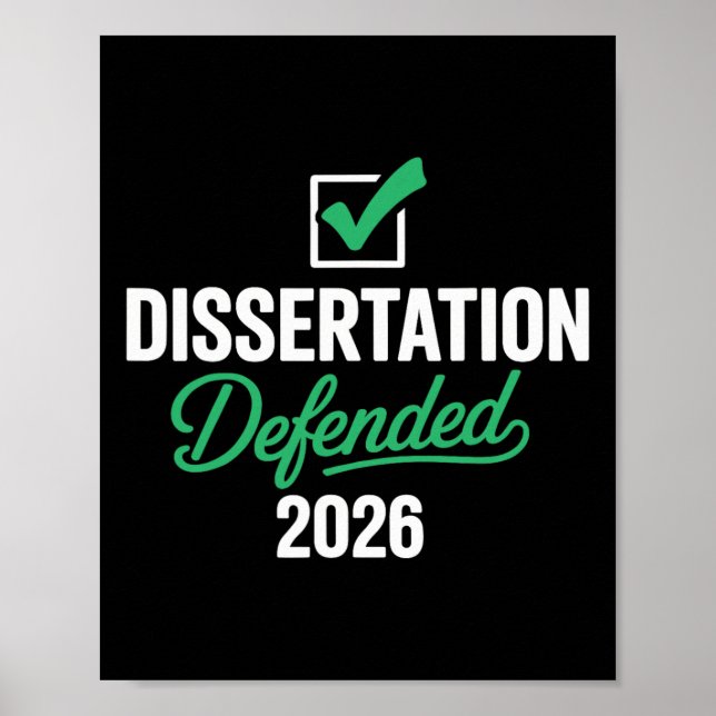Dissertation 2026 verteidigt für PhD Edd Doktorat Poster (Vorne)
