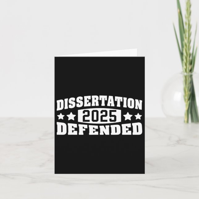 Dissertation verteidigt 2025 Phd Edd Doctorate Gra Karte (Vorderseite)