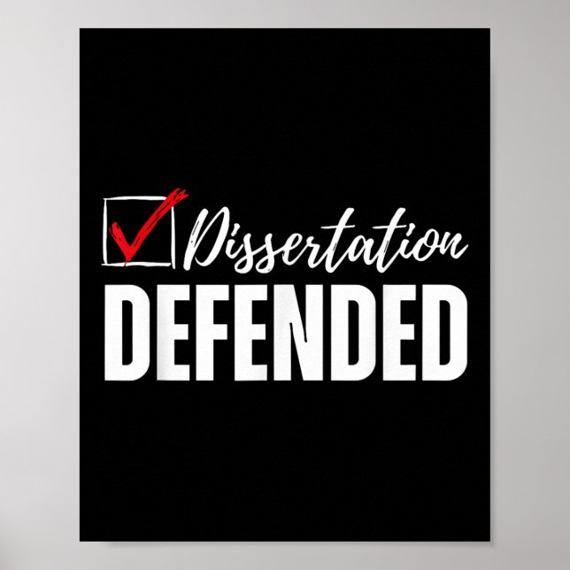Dissertation verteidigt Phd Abschluss Funny Doctor Poster (Vorne)