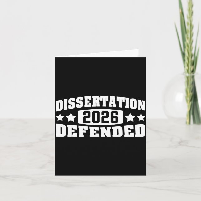 Dissertation verteidigt PhD Dr. Doktortitel Abschl Karte (Vorderseite)
