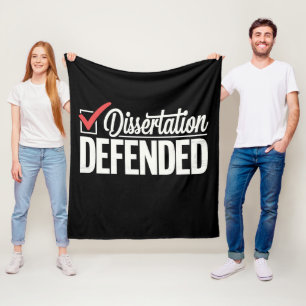 Dissertation verteidigt Promotion Doktorand Abschl Fleecedecke